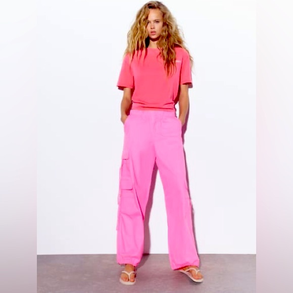 Zara Pants - Pink cargo pants